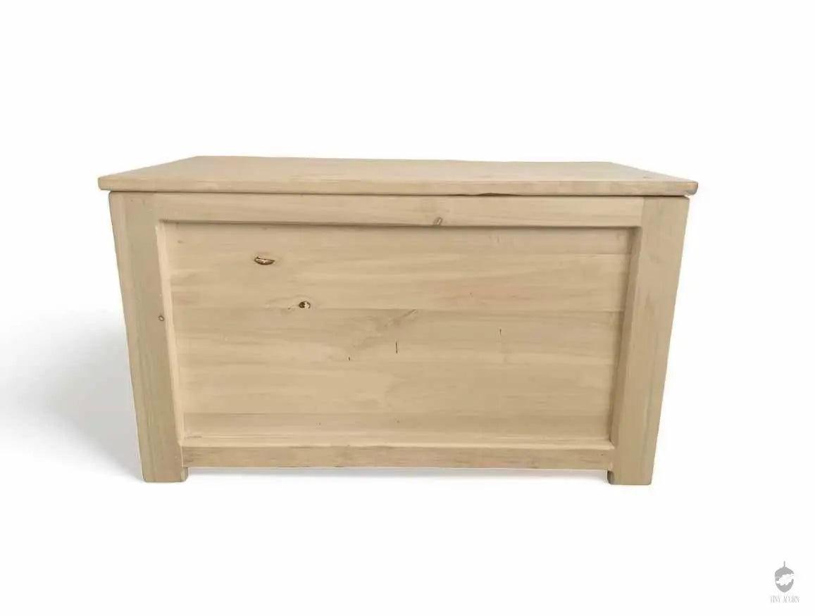 sustainable gender nutural handmade wooden children toybox. children hairloom furniture. non toxic children toybox. eoc conscious children furniture.